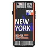 Movilshop Funda Silicona Suave [ iPhone 6 / 6S ] Negro [ Billete: Nueva York ] Carcasa Liquida Case Antigolpes