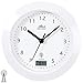 Produktbild CV Atlanta 4204/0 Wanduhr Baduhr Funk analog weiß wasserdicht mit Thermometer