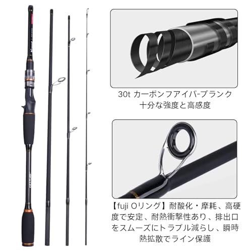 Goture(ゴチュール) Xceed スピニングロッド コンパクト エギング シーバス 青物 イカ釣り 海釣り/船釣り/淡水釣り 100m-s 3m(10ft)M 3枚目
