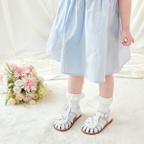 Image of Otter MOMO Girls Open Toe Princess Flat Sandals with Comfort Sole Summer Sandals