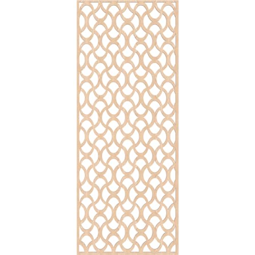 Image of Resort Decorative Pierced Fretwork Wood Wall Panels, 29 3 /8 inchW x 74 3 /8 inchH x 3 /8 inchT, Red Oak