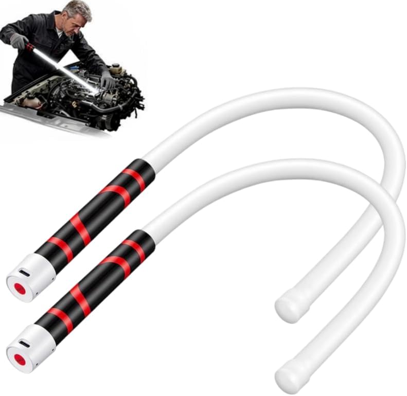Bendable LED Flashlight Stick - 31" Flexible Design, 7-Hour Long Battery Life, High Lumens for Off-Road, Garage Mechanics, and Hard-to-Reach Areas Like Engine Bays (1)