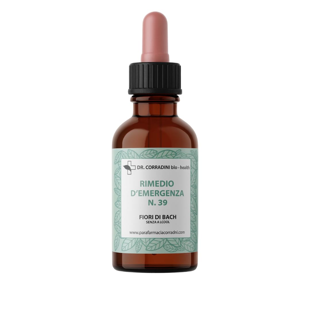 Dr. Corradini - Flores de Bach Rescue Remedy - Preparado de floriterapia sin alcohol 50 ml - Gotas naturales - Remedio de emergencia para equilibrio emocional - Made in Italy