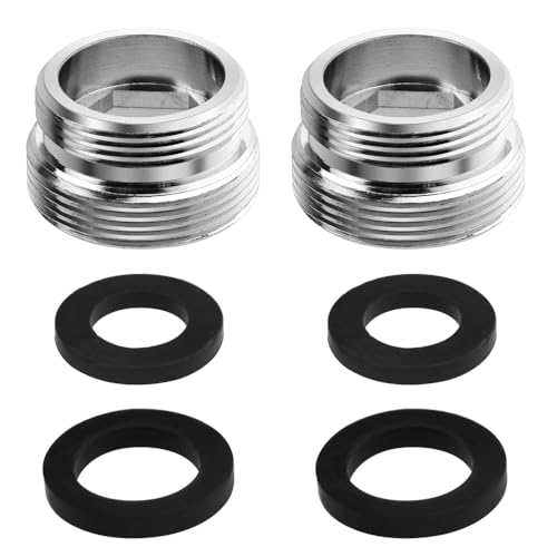 TOVOT 2PCS Faucet Adapters Tap Adapters M22 Faucet Aerators Adapters Kitchen Tap Adapters(Male 22mm to Male 20mm)