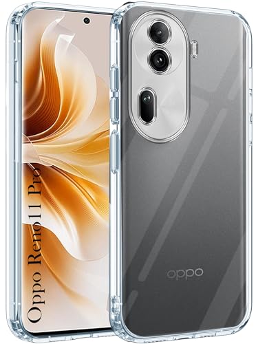 Image of Jkobi Back Cover for Oppo Reno11 Pro 5G (Silicone Clear Shockproof Case with Camera Protection | Soft and Flexible | Transparent)
