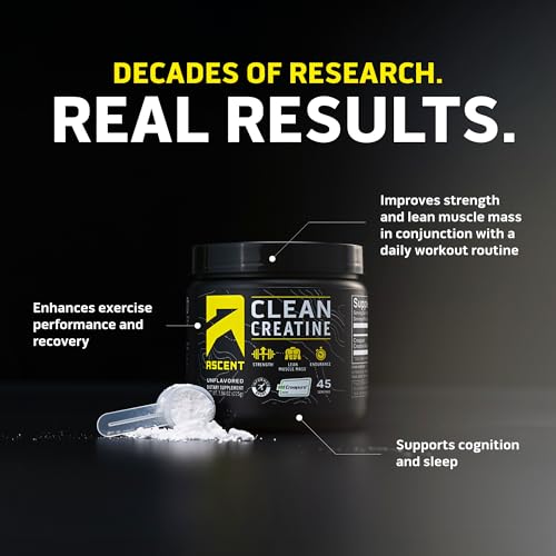 Best Creatine Timing for Older Adults: What Actually Matters 3 Ascent Clean Creatine Monohydrate Powder - 5G Per Serving, Creapure Supplement - Unflavored, 45 Servings
