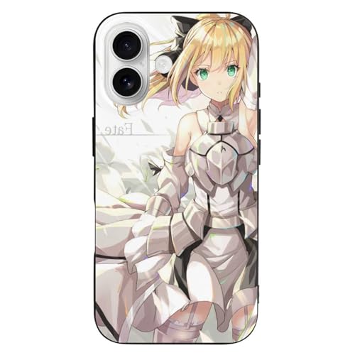 BFLiRuW iPhone 16 �p �P�[�X �Z�C�o�[�E�����B FGO �L�����N�^�[�� iPhone 16 Plus Pro Max 16 E �p �J�o�[ ���΂݂Ȃ� ����~�� �w��h�~ �ϏՌ� �����h�~ �ϋv�� iPhone 16