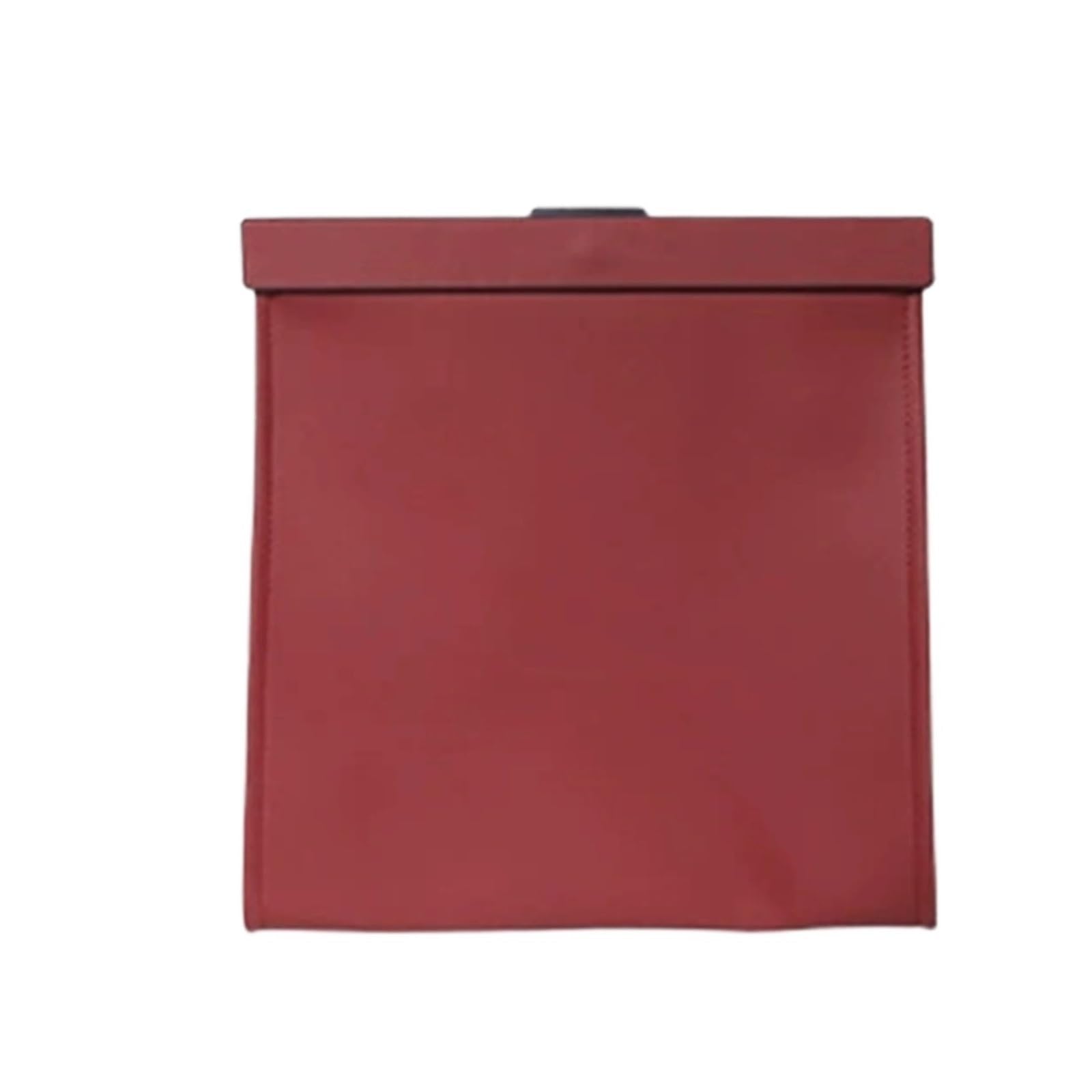Poubelle Voiture Sac Poubelle Voiture À Adsorption Magnétique Étanche Cuir PU pour Siège Arrière Suspendue Accessoires D'intérieur Mini Poubelles Voitures(Volcanic Red)