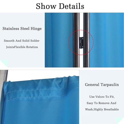 Cloison de séparation pliable et réglable blanche pour intérieur - 6
