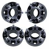 2' 5x4.5 Hubcentric Wheel Spacers - Fits Nissan Altima Maxima 350z 370z Fits Infiniti G35 G37 Q50-2 Inch (50mm), 5x114.3, 66.1mm Hub, 12x1.25 Studs - Set of 4 - Black