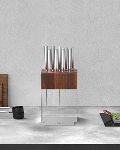 Knife Set, Ipurehome® Kitchen Knife Set With Block, Professional Dishwasher Safe 12 Pcs High Carbon Stainless Steel Block Knife Set With 4 Steak Knives, 1 Peeler, 1 Scissor, Non-Slip Hollow Handles #TOP6