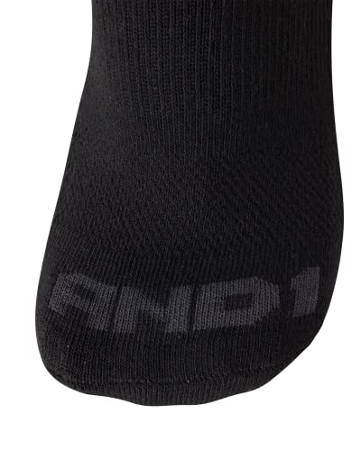 And1 Men's Athletic Arch Compression Cushion Comfort No Show Socks (12 Pack), Size 6-12.5, Black #TOP4