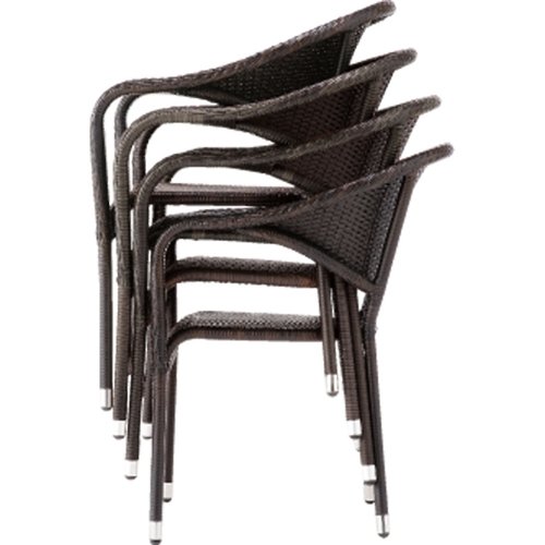 高級人工ラタン ガーデンチェア 椅子 Chair 手編み ウィッカー ガーデンファニチャー １脚 (11DN-C) [並行輸入品] 5枚目