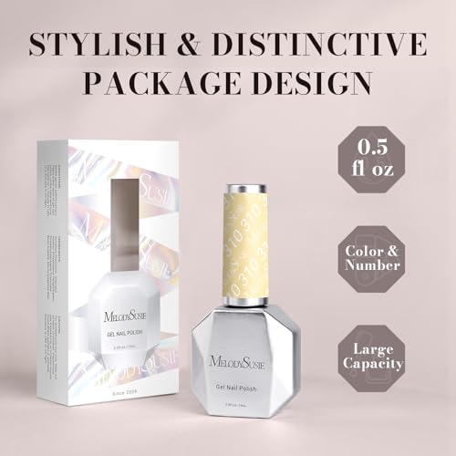 Image of MelodySusie 15ML Milky Yellow Gel Nail Polish,Macaron Color Nails Soak Off UV LED Creamy Yellow Gel Polish Gift for Women Nail Art Manicure Salon DIY Nail Design Decoration at Home-310-A2901