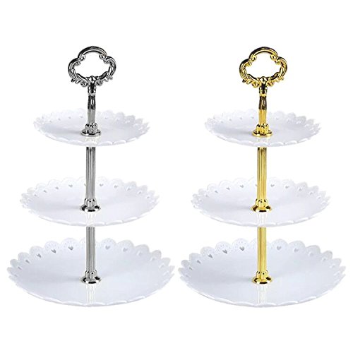 Hot Deals Artliving 3-tier Plastic Cake Stand Cupcake Stand Dessert Stand Pastry Stand Tea Party Serving Platter White(Set of 2) 🔥 Cashback up to 70% Artliving 3-tier Plastic Cake Stand Cupcake Stand Dessert Stand Pastry Stand Tea Party Serving Platter White(Set of 2)