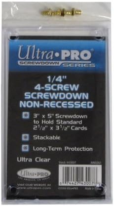 Ultra PRO - 1/4" Screwdown Non-Recessed Trading Card Holder, Ultra Clear Plastic Slab Display for 2-1/2" x 3-1/2" Standard Cards, Acid-Free and Non-PVC, 4-Screw Closure image 2