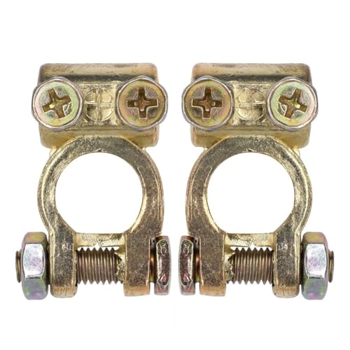 Battery Disconnect Terminals Gold Toggle Switch Manual Operation Top Post Connectors for Car Van RV Boat