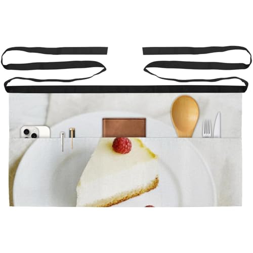 Tablier court de chef multicolore avec 3 poches pour cuisine et bistrot | Lot de 3