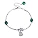 Produktbild J.Memi's 925 Sterling Silber Armband Lotusform Natürliche Jade Temperament Retro Schmuck Jubiläum Geburtstag Geschenk Zubehör,Silber