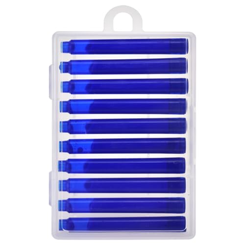 LVZONGXIN 10 X radierbare Tinte Kompatibel Füllhalter | Ersatzpatronen in verschiedenen Farben | Sauberes Schreiben & rückstandsfreies Radieren (blau)