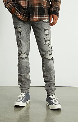 Pacsun Men's Karter Skinny Comfort Stretch Jeans - Gray Size 30W 30L #TOP2