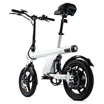 Peak 500W Electric Bike for Adults,2026 Stylish Ebike with Suspension Max 30Km/h Range up to 50Km 7.8Ah Battery Foldable Folding Mountain E-Bike for Adult & Camping Uphill for Commuting,Camping