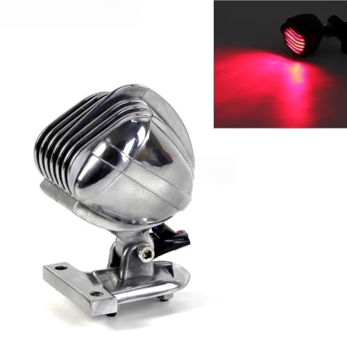 Feu arrière de moto avec feu stop et microphone pour custom Bobber style vintage - 2