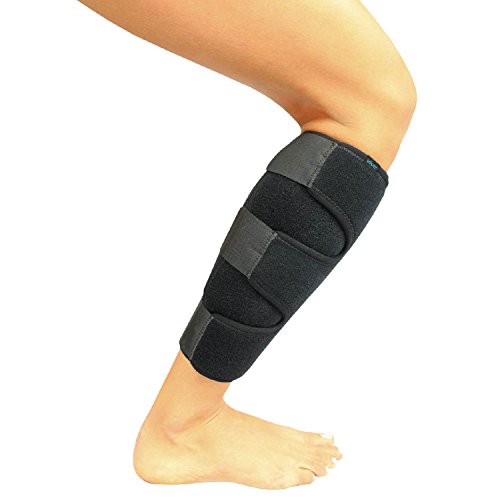 Vive Calf Brace - Adjustable Shin Splint Support - Lower Leg Compression Wrap