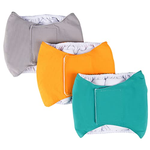 OMMO LEBEINDR Pantalones de Perro Masculinos Lavables Pantalones Sanitarios fisiológicos de Alta absorción S 3PCS, Pantalones Sanitarios para Perros Lavables, envolturas de Perro Masculino
