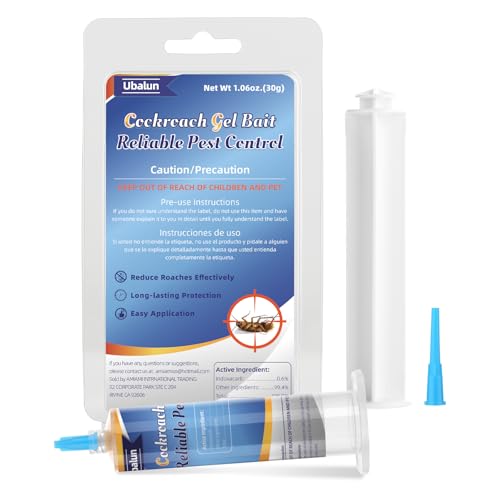 Ubalun Powerful Roach Killing Gel, Cockroach Gel Bait for Insect Pest Control, Easy to Apply - 1 Tube x 30 Grams
