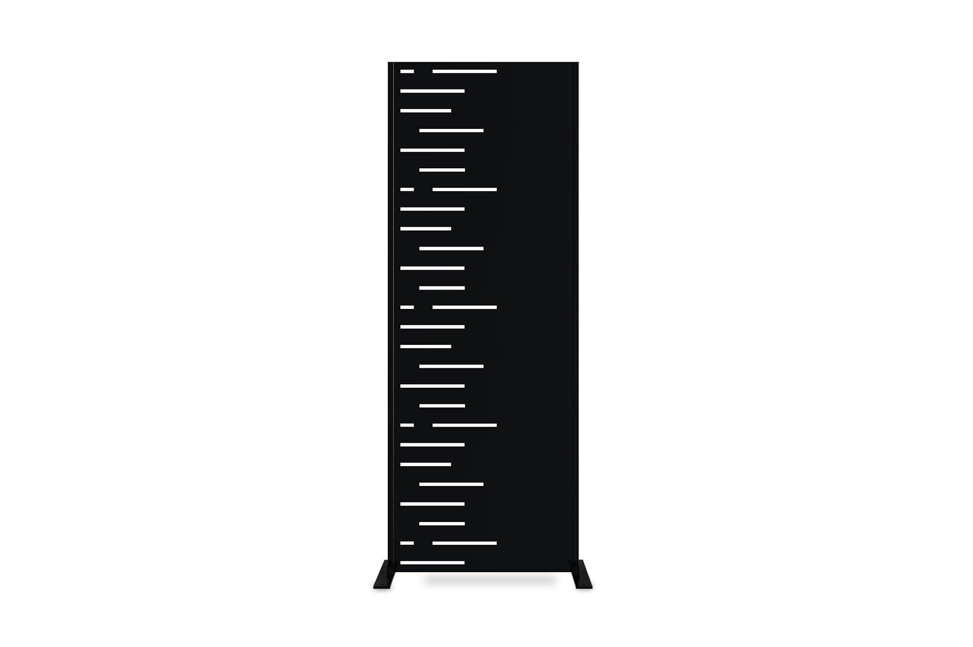 Casanoov Panneau Décoratif ARLBERG 1,6x0,60m Acier Noir – Motif Ligne Graphique Côté Gauche Élégant et Moderne Écran d’Intimité Extérieur Robuste Durable Montage Facile Clôture Jardin 160x60cm