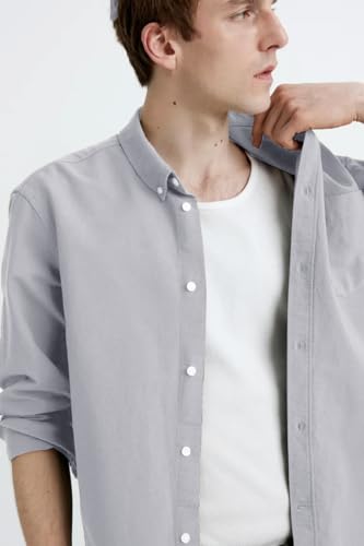 Image of BE ACTIVE Men's Oxford Cotton Lycra Casual Shirt || Men Stylish Shirt || Full Sleeves || Simple Shirt for Men || Timeless Style & Comfort