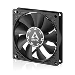 ARCTIC P8 Slim PWM PST - 80 mm case fan, optimised for static pressure, case fan with PST connection (PWM Sharing Technology), DC fan, extra slim - 15 mm, 300-3000 rpm - Black