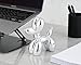 AMOIENSIS Shiny Silver Balloon Dog Statue Decor, 4 inch Small Knick Knacks Balloon Dog Animal for Desk Shelf Decor