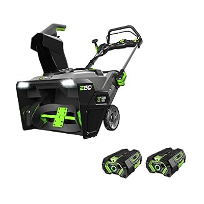 EGO Power+ SNT2101 21-Inch 56-Volt Lithium-Ion Cordless Snow Blower with Peak Power™ - 2 x 4.0Ah Battery and 320W Charger Included Black