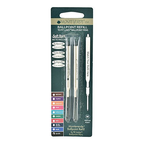Recharges stylo bille Lamy Monteverde encre noire pointe moyenne