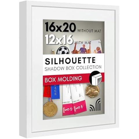 Americanflat 16x20 Shadow Box Frame with Mat Option Cover