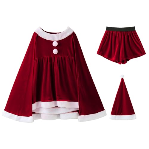 Robe de fête filles manches longues le cadeau de Noël idéal avec manteau chaud