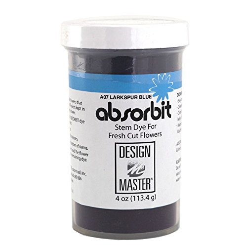 Design Master Absorbit Stem Dye for Fresh Cut Flowers Matte Finish Systemic (Larkspur Blue)
