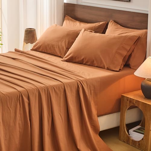 Image of Bedlifes 100% French Linen Cal King Bedding Set - 18-24 inch Extra Deep, 6Pcs | Soft & Durable, Breathable & Cooling, Flax Linen Sheet, OEKO-TEX Certified, Moisture Wicking, Easy Care, Machine Washable