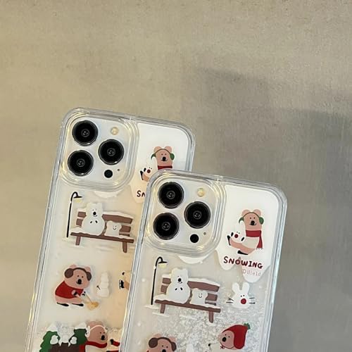 Image of PEEPERLY Back Cover Case for iPhone 13 Pro Max Soft TPU, Shockproof Protective Cartoon Snow Burst Fantasy Case for Girls & Women