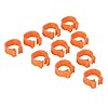 Vogels Voet Ringen, 100st Vogels Voet Ringen Nummer Identificatie Duif Been Bands Pluimvee Clip Ring:(Oranje)