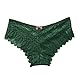 Damen Lace Dessous UnterwäSche HeißE HöSchen Frauen HäKeln Up HöSchen Sexy UnterwäSche AushöHlen Reizvolle SpitzenhöSchen UnterwäSche Mit Niedriger Taille (dunkelgrün,M)