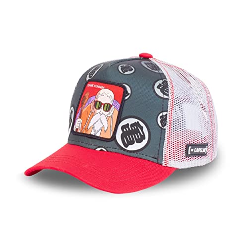 [ X ] Capslab Casquette Homme & Femme Dragon Ball, Casquette Trucker, Tortue Géniale, Doux et Confortable, Rouge, Taille TU