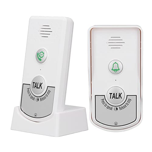 Intercom Doorbell 2 Way 1 V 1 Wireless Waterproof Electronic Doorbell with Light Indicator, Wireless Talk Intercom Doorbell Intercom Kit Home Security Systems Door Bell Chimes Kits