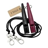 ACME Hundepfeife No. 211,5 mit Pfeifenband | Im Doppelpack | 2 Pfeifen inklusive 2 Bänder | Ideal für den Rückruf - Laut und weitreichend (Black + Purple)