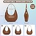 Keyli Waterproof Leather Shoulder Handbags - Small Zipper Top Clutch Purses and Mini Tote Messenger Bags with Adjustable Strap, Camel