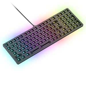 Glorious GMMK 2 Gaming Keyboard Base – Full Size Barebones Kit- Hot Swappable Black Mechanical Keyboard – Modular, Wired, RGB Backlit,- PC Setup Accessories – 96%, Black