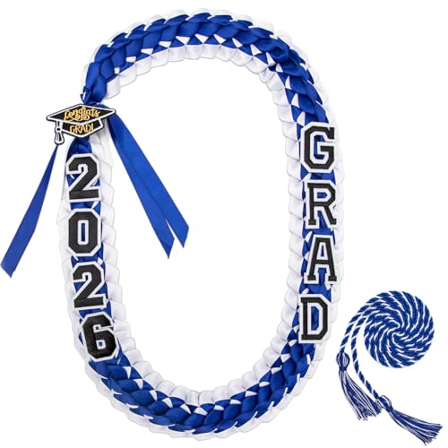 ALKB Class of 2026 Graduation Lei Set Blue & White