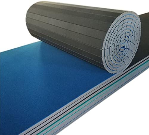 Indoor Gymnastics Mat - Durable Roll-Out Exercise Mats with Carpet Surface, Ideal for Fitness, Cheerleading, Wrestling, Home Workouts, and Gym Training